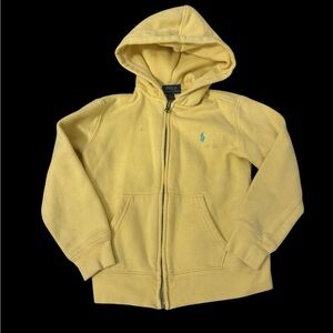 POLO Ralph Lauren hooded zip up yellow sweatshirt